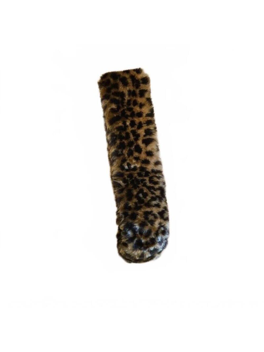 Vintage Leopard Print Faux Fur Ear Warmer Headband Made USA